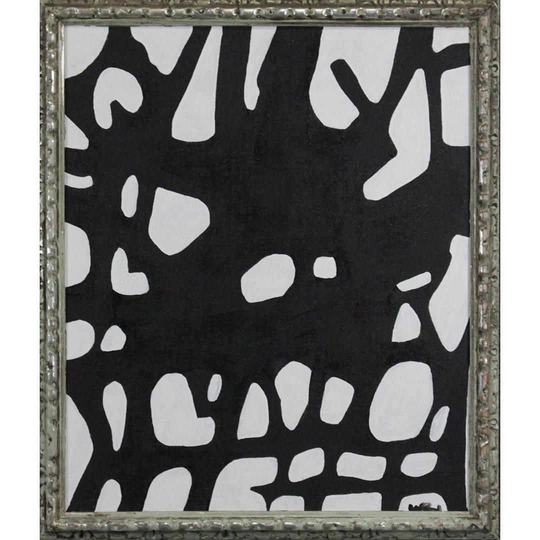 Wayne Cunningham, American, Abstract Black & White Oil (1 of 7)