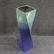 Mid-Century Art Pottery Twist Vase 3-Color Blues Glaze - 2