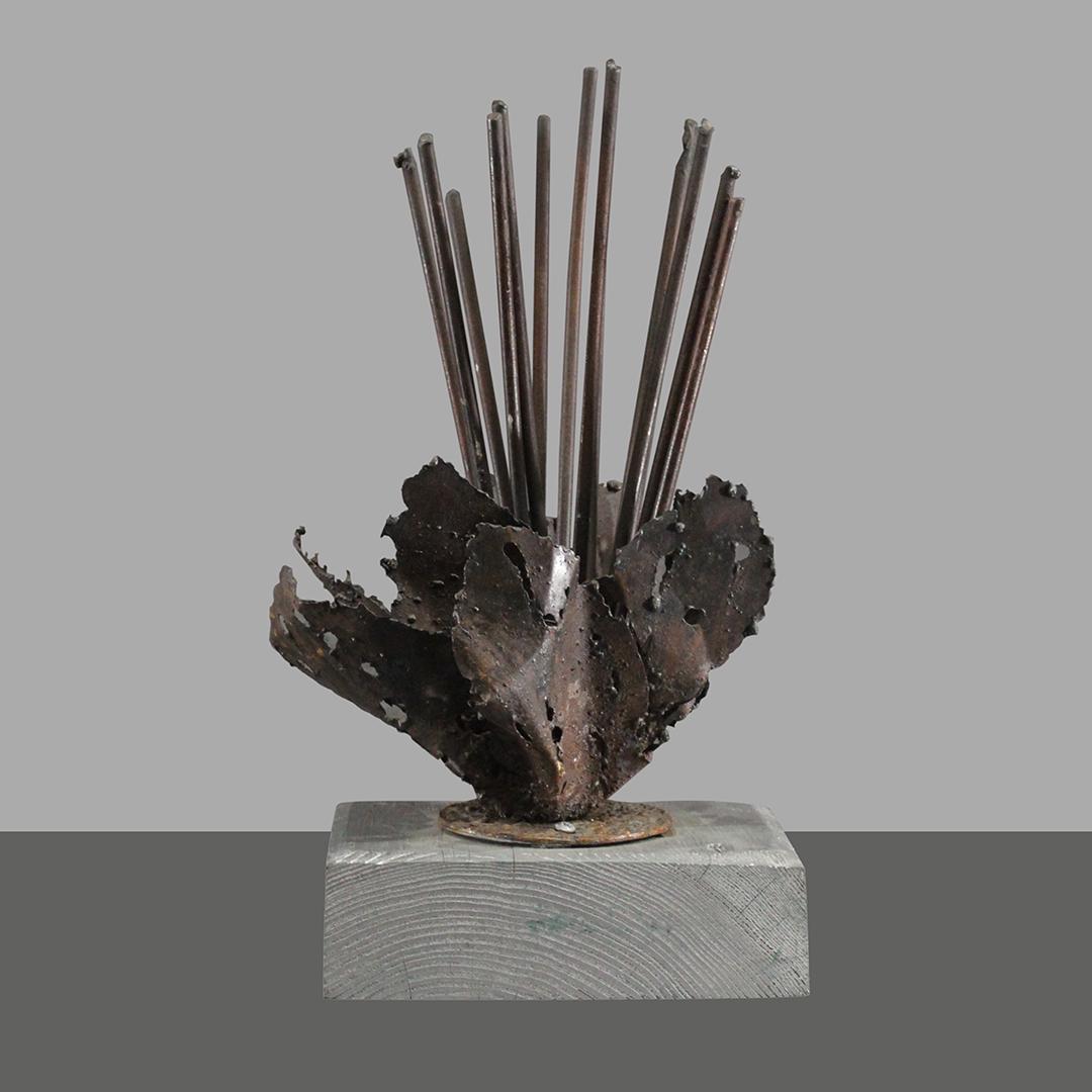 Mid-Century Brutalist Bronze Sculpture Bertoia Infuence (1 of 8)