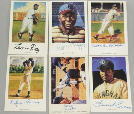 6 Hard-To-Find Ron Lewis Negro League Cards Autographed (1 of 10)