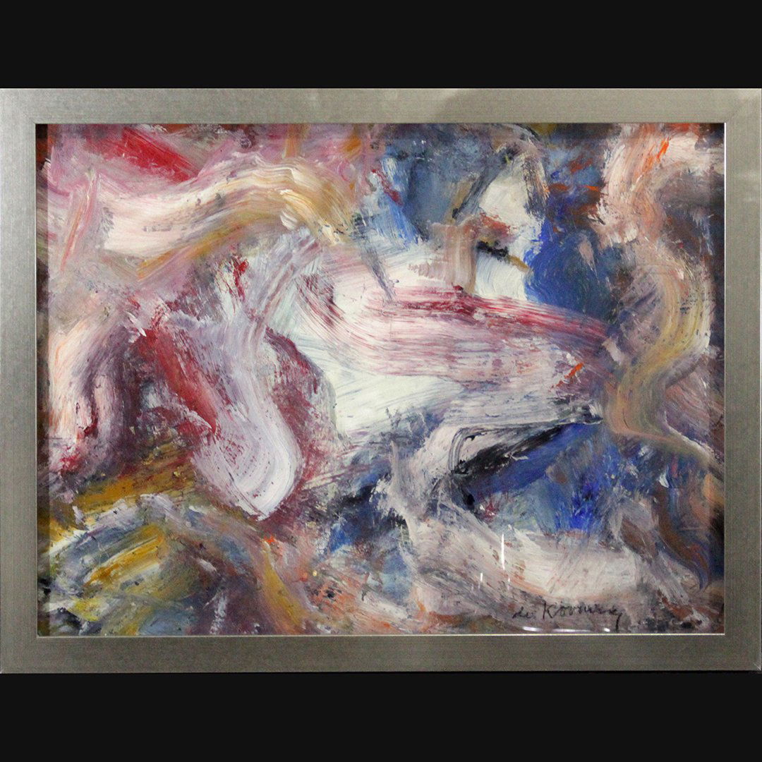 De Kooning Abstract Painting on Vintage Paper (1 of 9)