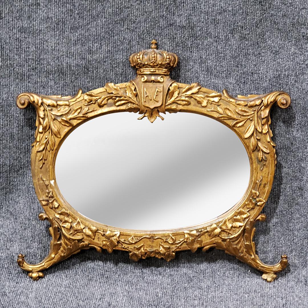 Ornate English Regency Wall Mount Mirror - Crown A E (1 of 6)