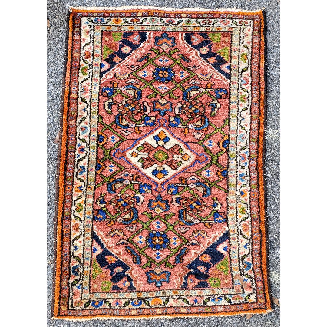 Hand Made Wool Persian Center Medallion Scatter Rug (1 of 4)