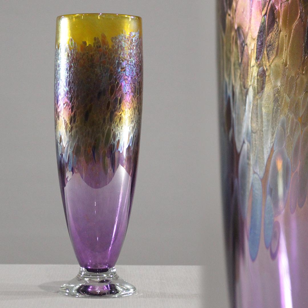 Robert Held Studio Art Glass Tall Vase, Signed (1 of 6)