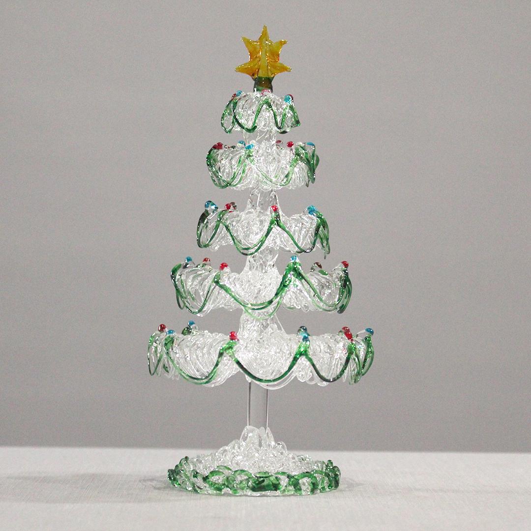 Hand Blown Art Glass "Christmas Tree" Sculpture (1 of 7)