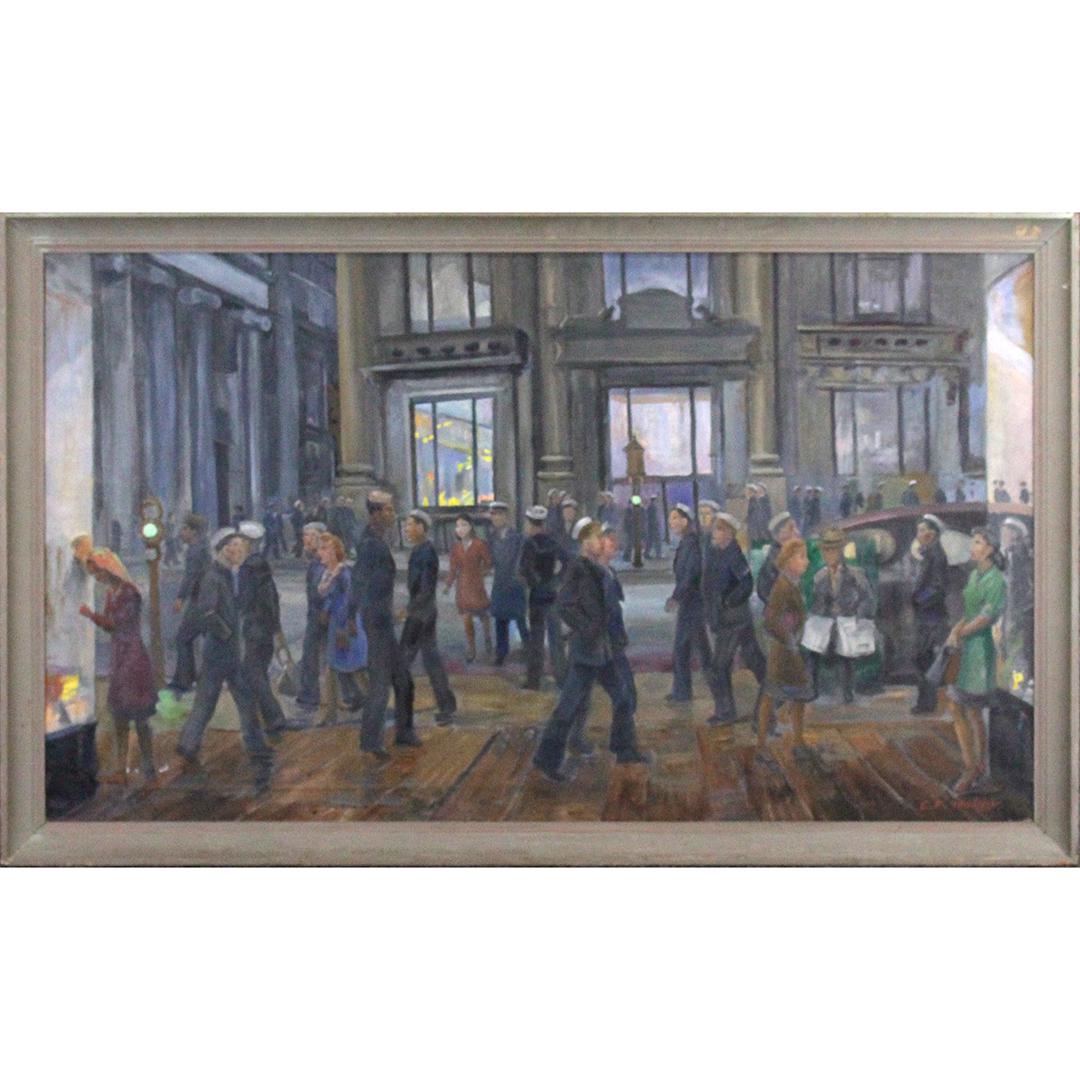 Carl Frederick Hobby, Oil/c Sailors in Grand Central (1 of 7)