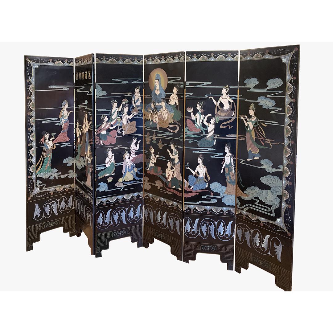 Fabulous Chinese 6-Panel Chinese Coramandel Screen (1 of 11)