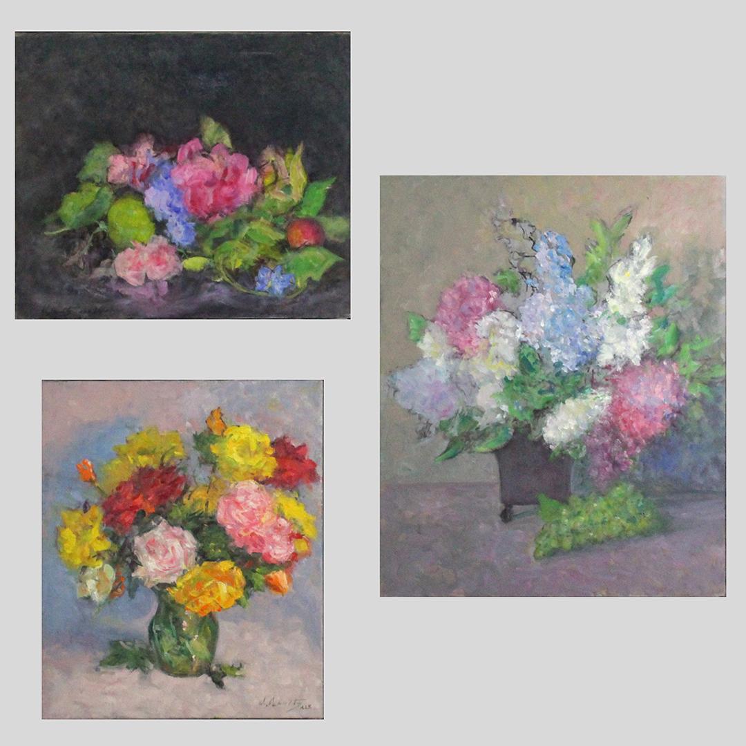 WILLIAM J SCHULTZ [3] Estate Paintings O/c Still Life (1 of 13)