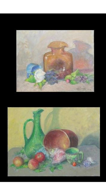 WILLIAM J SCHULTZ [2] Estate Paintings O/c Still Life (1 of 8)