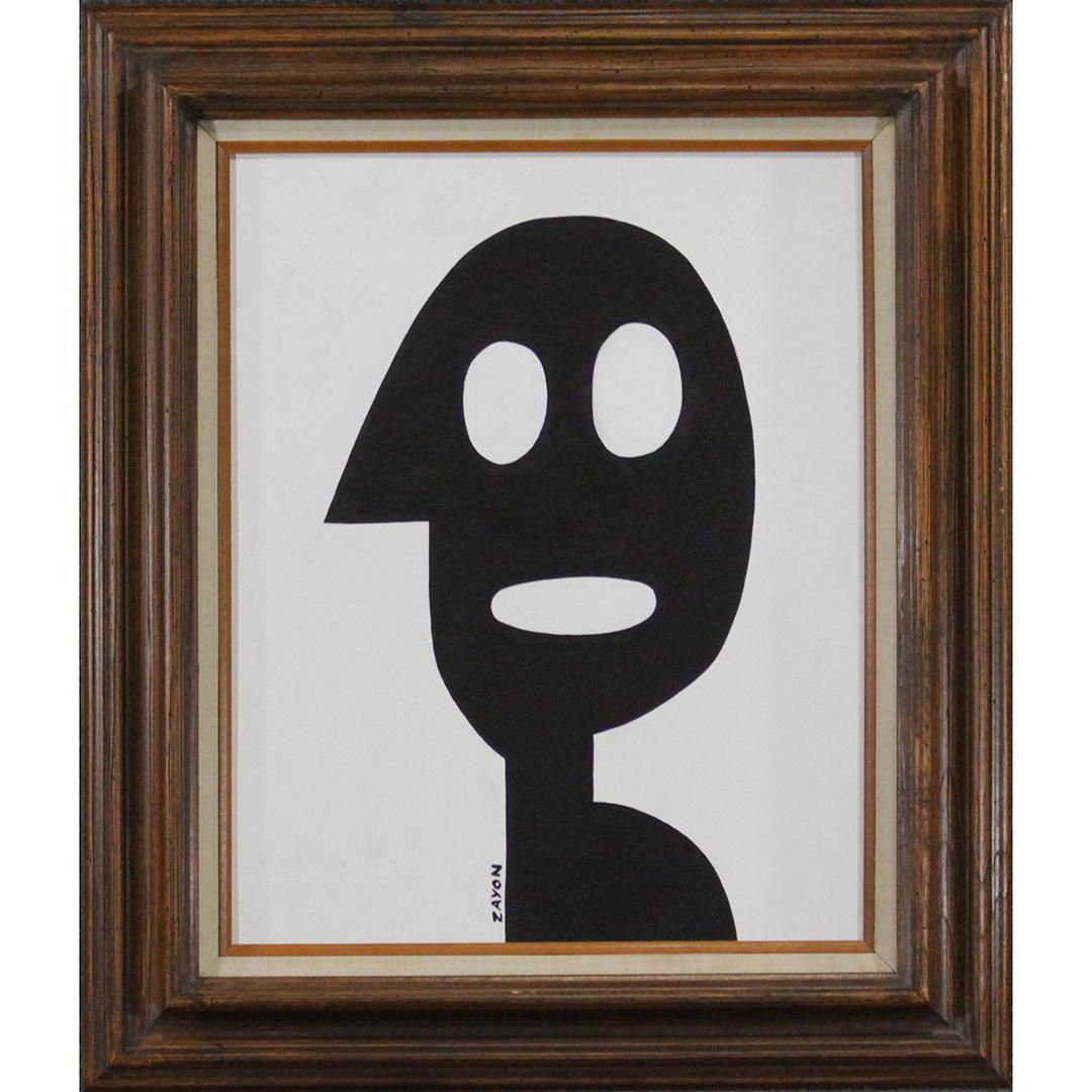 SEYMOUR ZAYON Mid Century Modern BLACK & WHITE FACE (1 of 6)