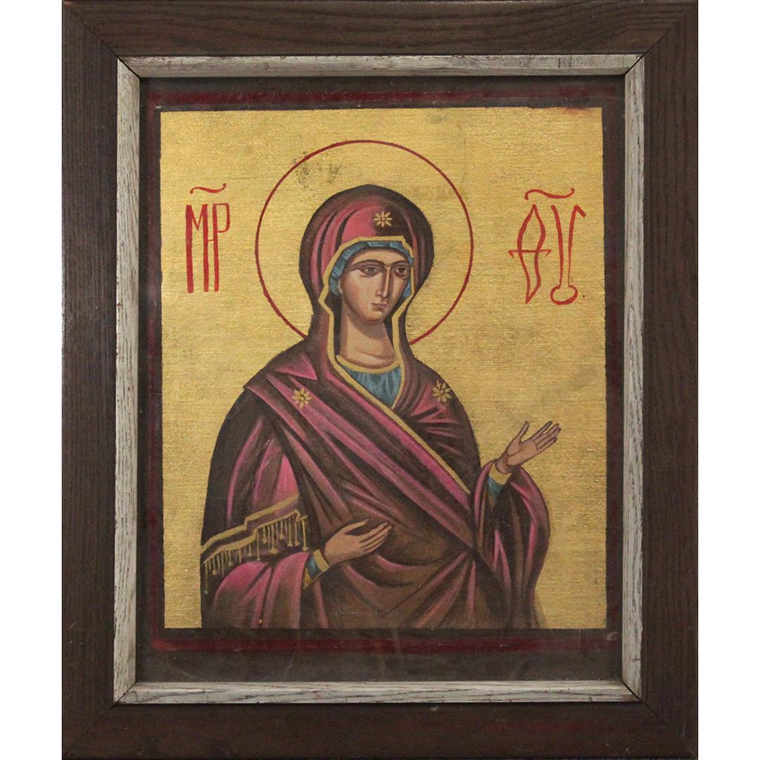 19th C, Religious Icon, Gold Background, Original Frame (1 of 7)