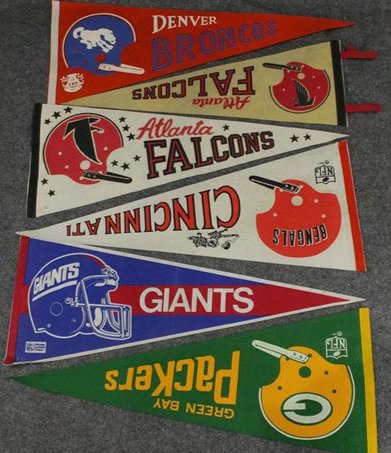 Twenty Eight [28] Assorted Vintage Sports Pennants (1 of 7)