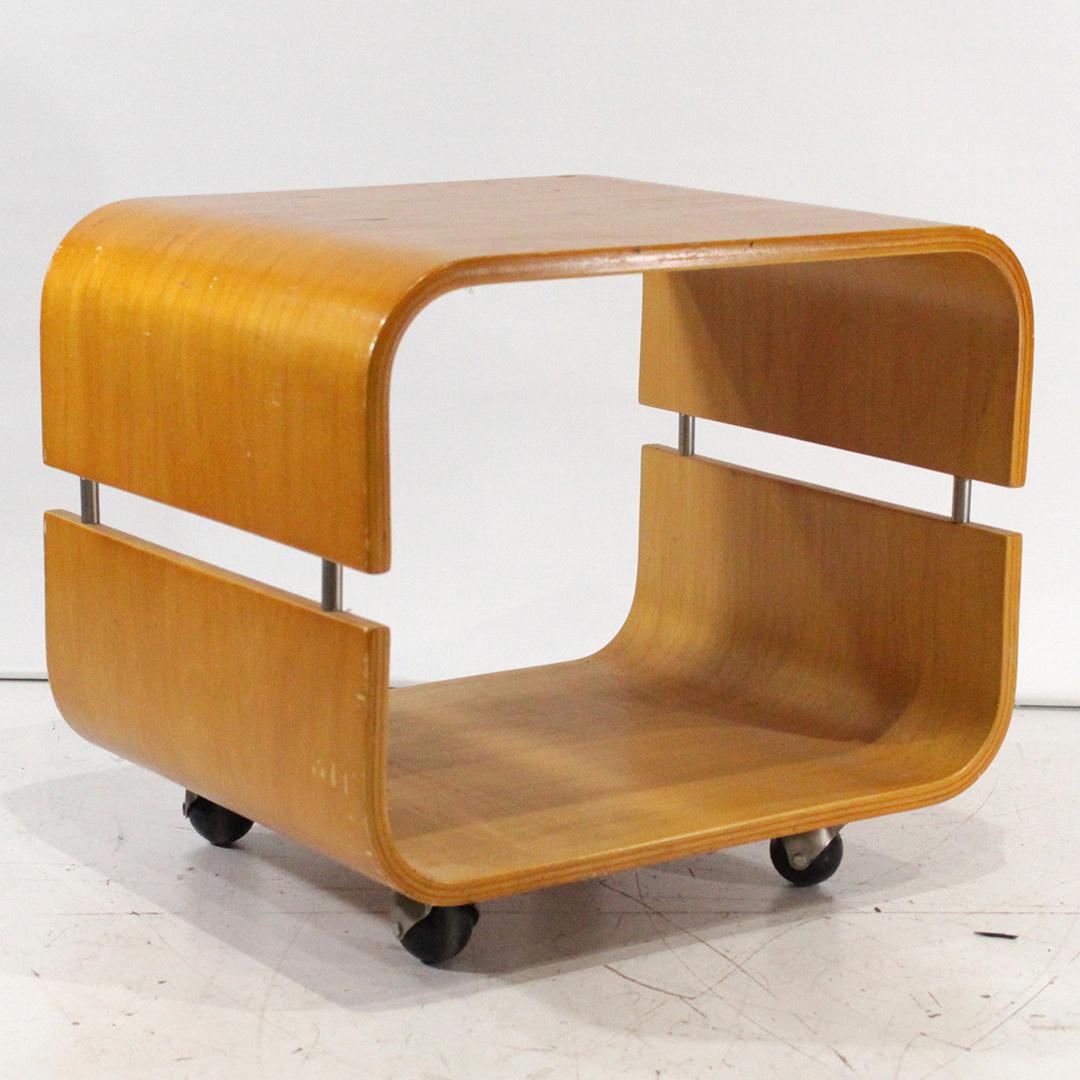 Karl Springer Style Mid-Century Modern Bent Ply Stand (1 of 6)
