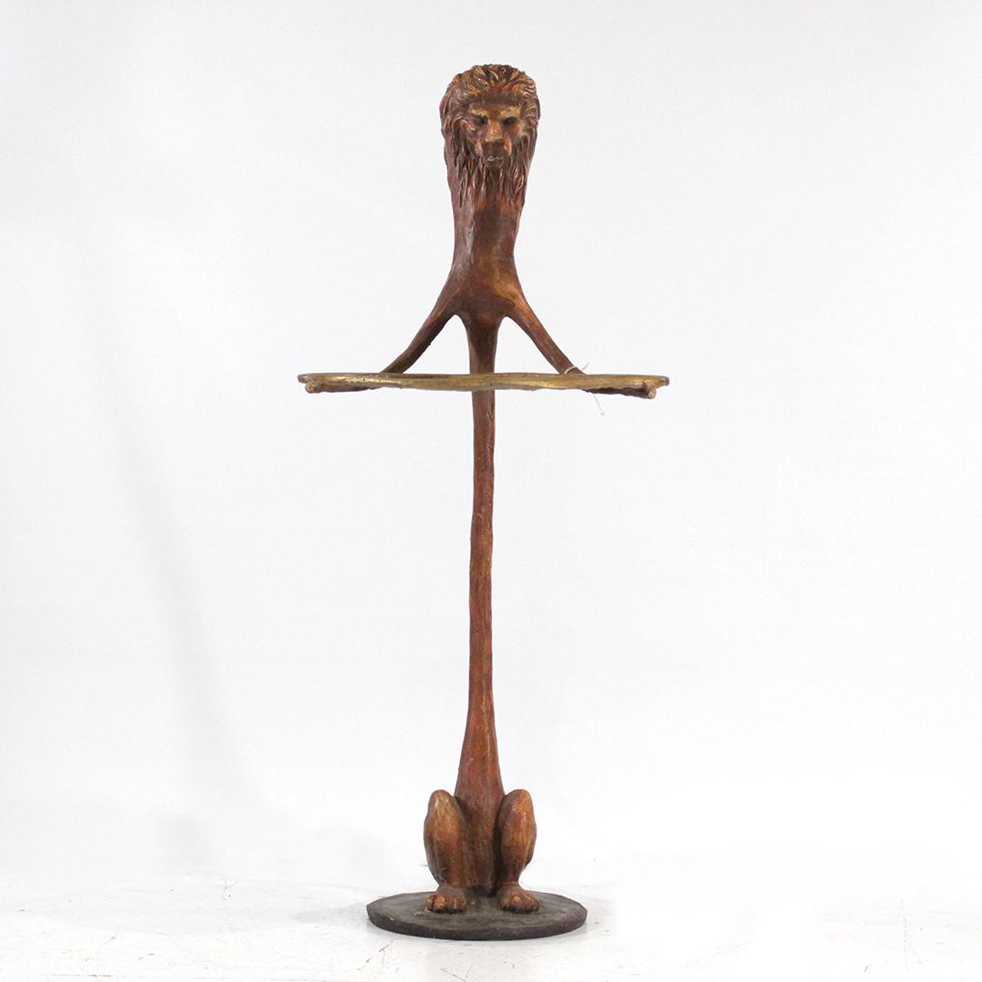 Bill Huebbe, LION HOLDING A TRAY Signed and Dated 1991 (1 of 9)