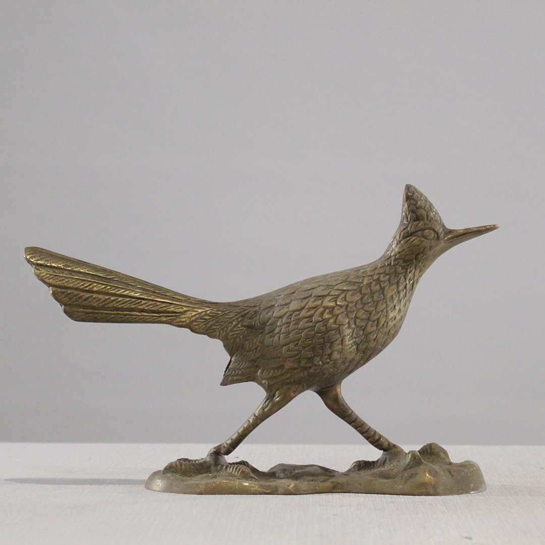 Cast Brass ROAD RUNNER Bird Figure Door Stop (1 of 9)