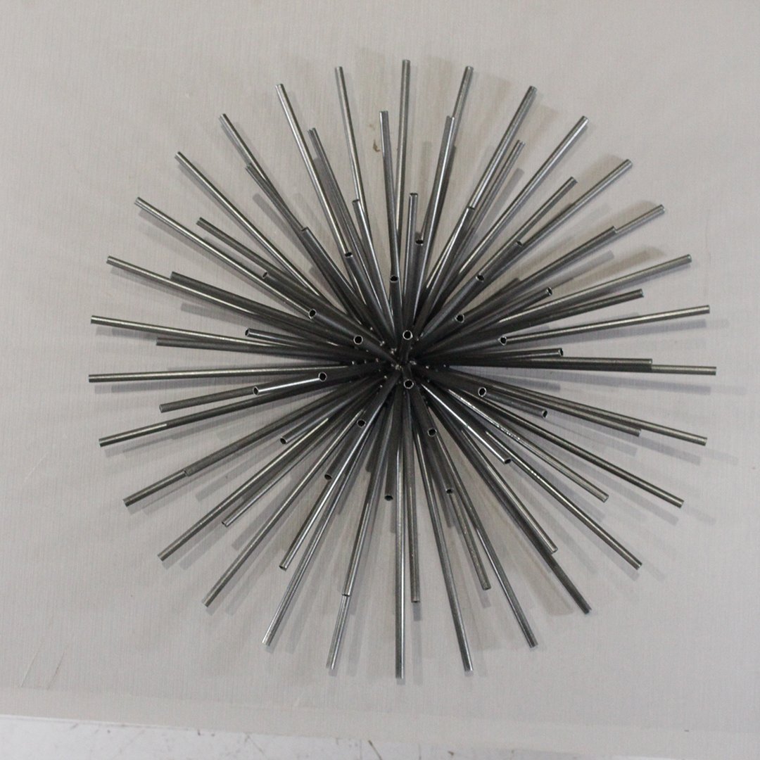 Modern Design Steel Pipe Starburst Wall Sculpture 20 in (1 of 5)