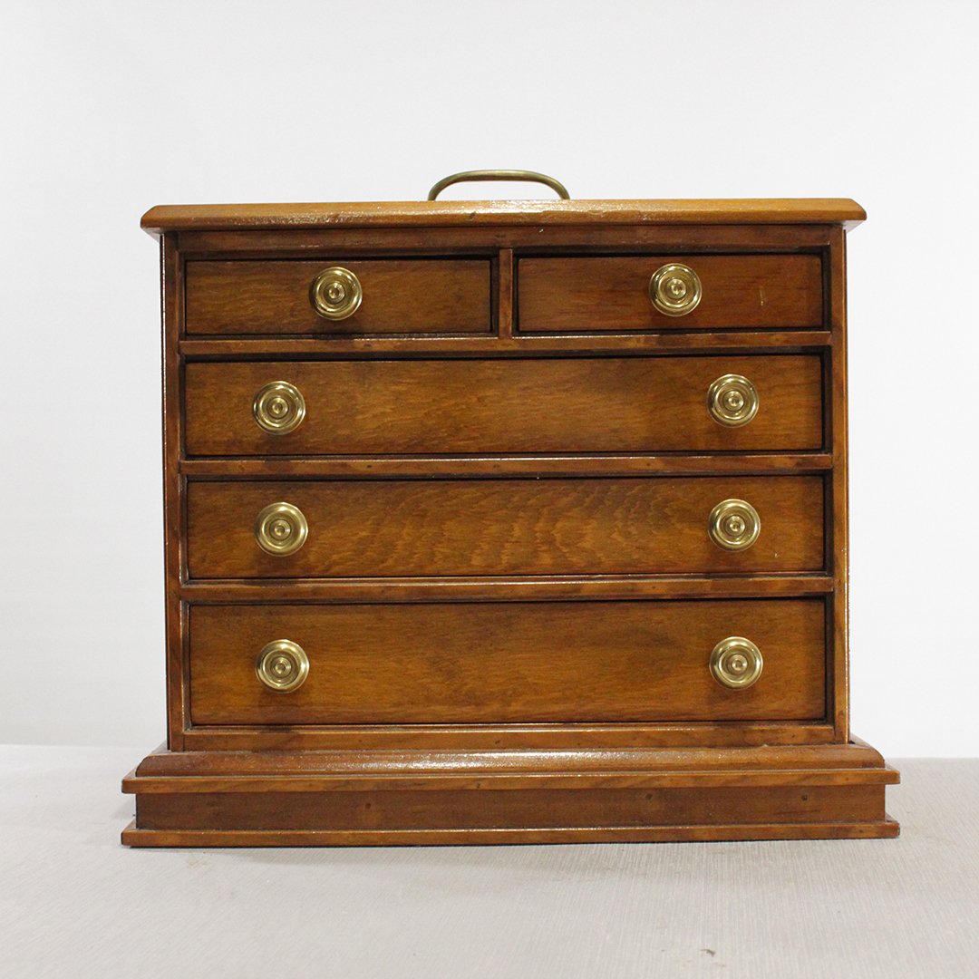 Antique 5 Drawer Spool Cabinet - Clean (1 of 8)