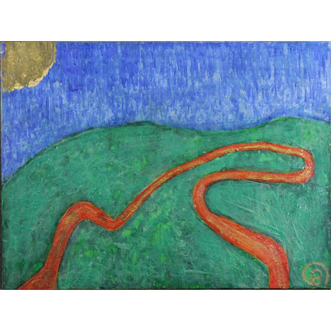 Mid-Century Modern Large Landscape Signed Monogram (1 of 6)