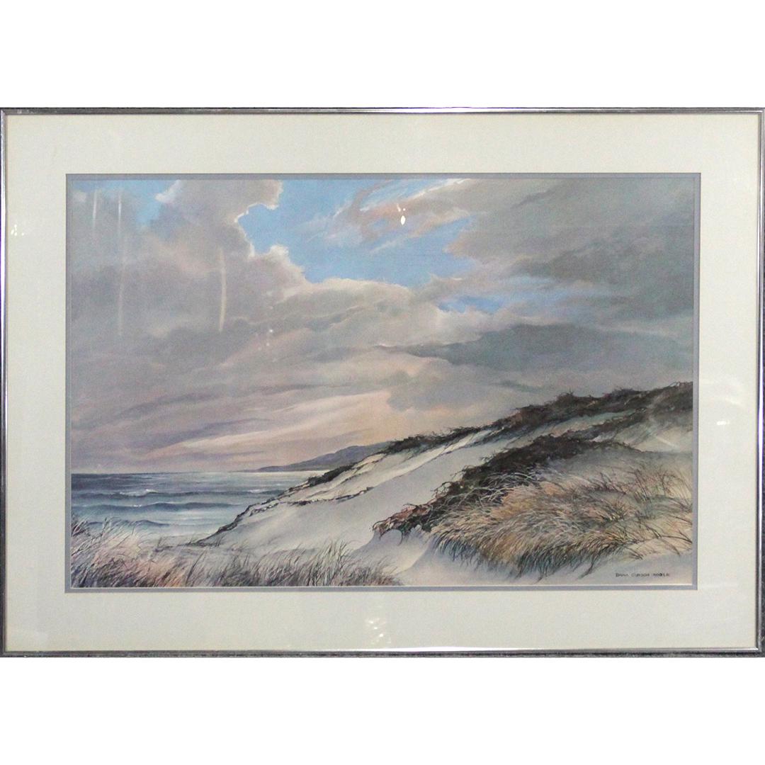 Dana Gibson Noble. Watercolor, Jersey Shore Landscape: Dana Gibson Noble. Watercolor, Jersey Shore Landscape. Watercolor painting. Signed. Original framing. Size: 19.5 x 29.5 , outside of frame: 26 x 36