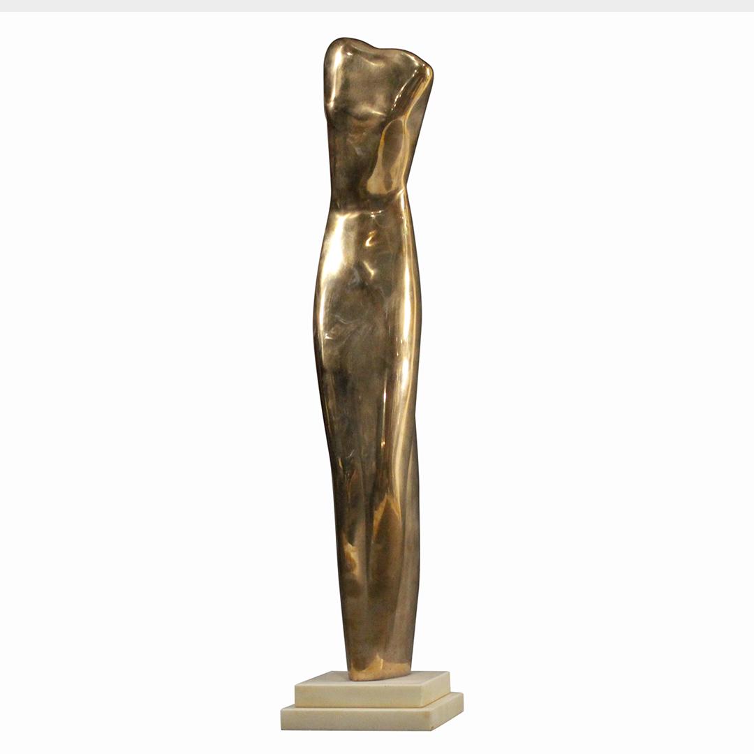 Alexander Archipenko Attrib. 1934 Statue Bronze: Alexander Archipenko Attrib. 1934 Statue / sculpture of female nude or "Torso" Bronze. | Size: 26 h