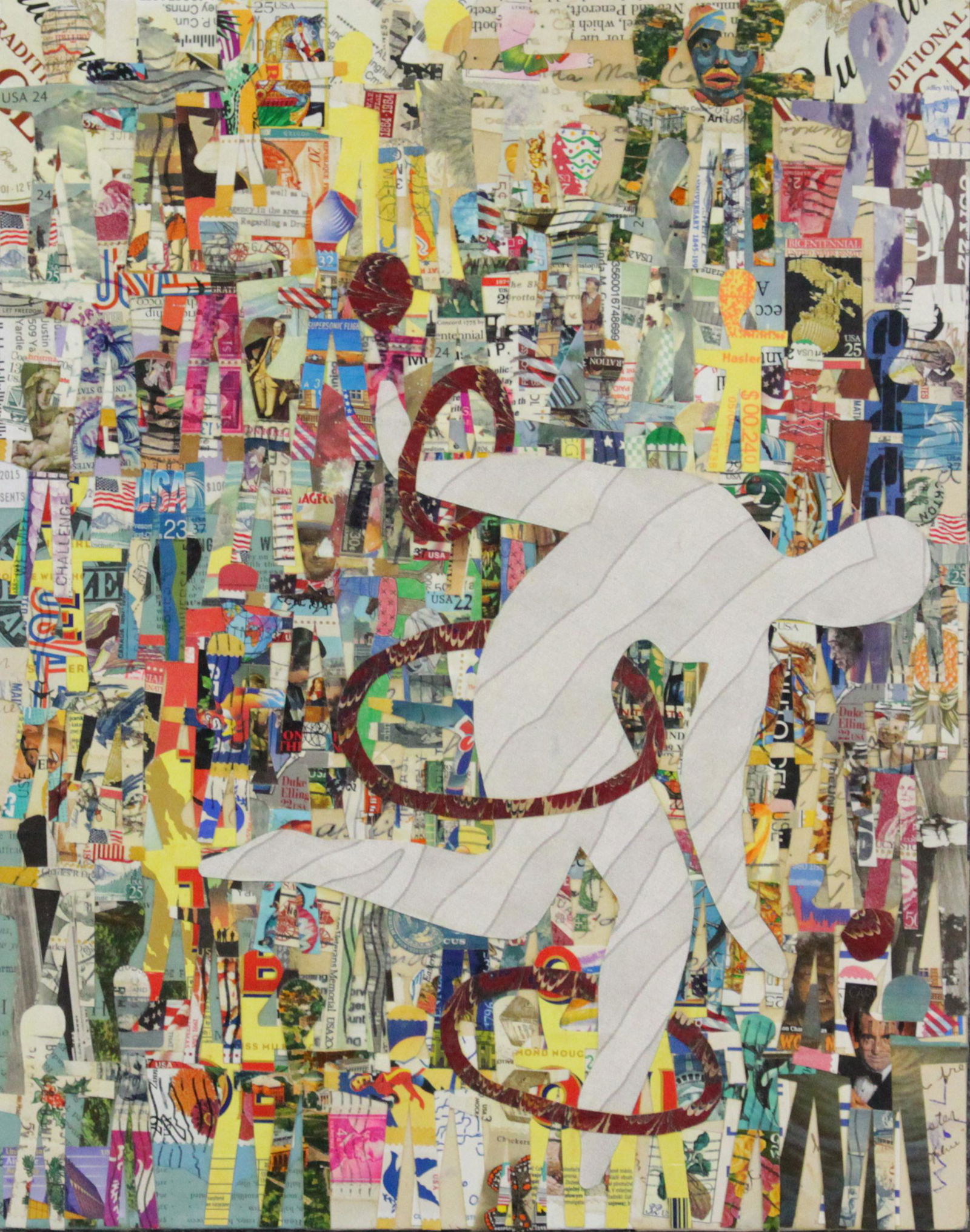 Wayne Cunningham, American 20th C, Modernism Collage: Wayne Cunningham, American 20th C, Modernism Collage. Signed. Well listed American Artist. Size: 14 x 11 inches. ASKart: Wayne Cunningham (20th Century)Wayne Cunningham was active/lived in United Stat