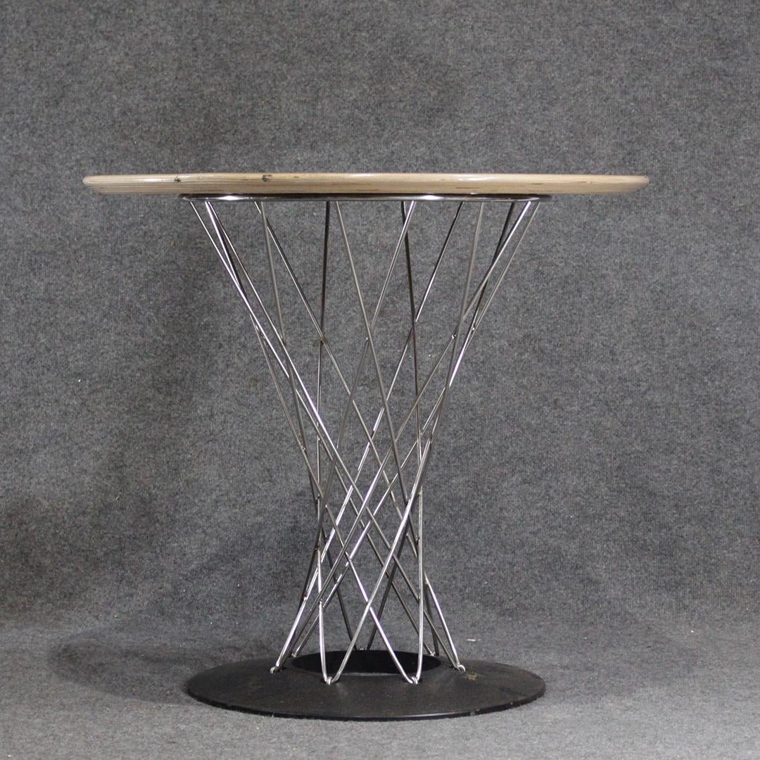 Isamu Noguchi Cyclone Cafe Table 30 Inches Diameter Top: Isamu Noguchi Cyclone Cafe Table 30 Inches Diameter Top. Clean. Size: 28 in. height , 30 in. diameter top
