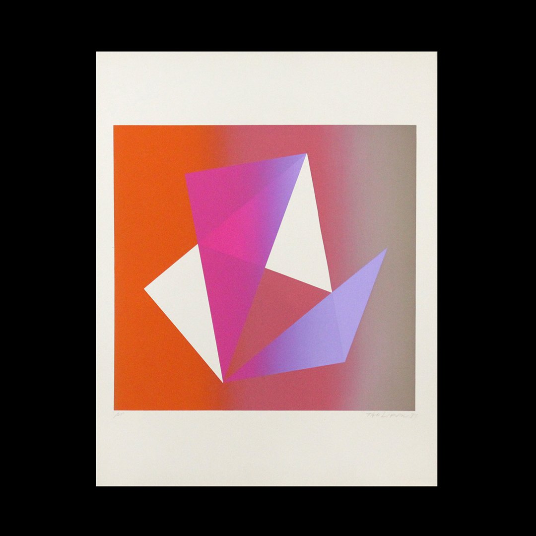 TAD LIPSKI 1977, AP; Off Set Lithograph, Op Art: TAD LIPSKI 1977, AP, Off Set Lithograph, Op Art, Style of Victor Vasarely; Pencil signed, Size: image 18.75 in. x 19.75 in.; full borders 28.5 in. x 22.5 in.