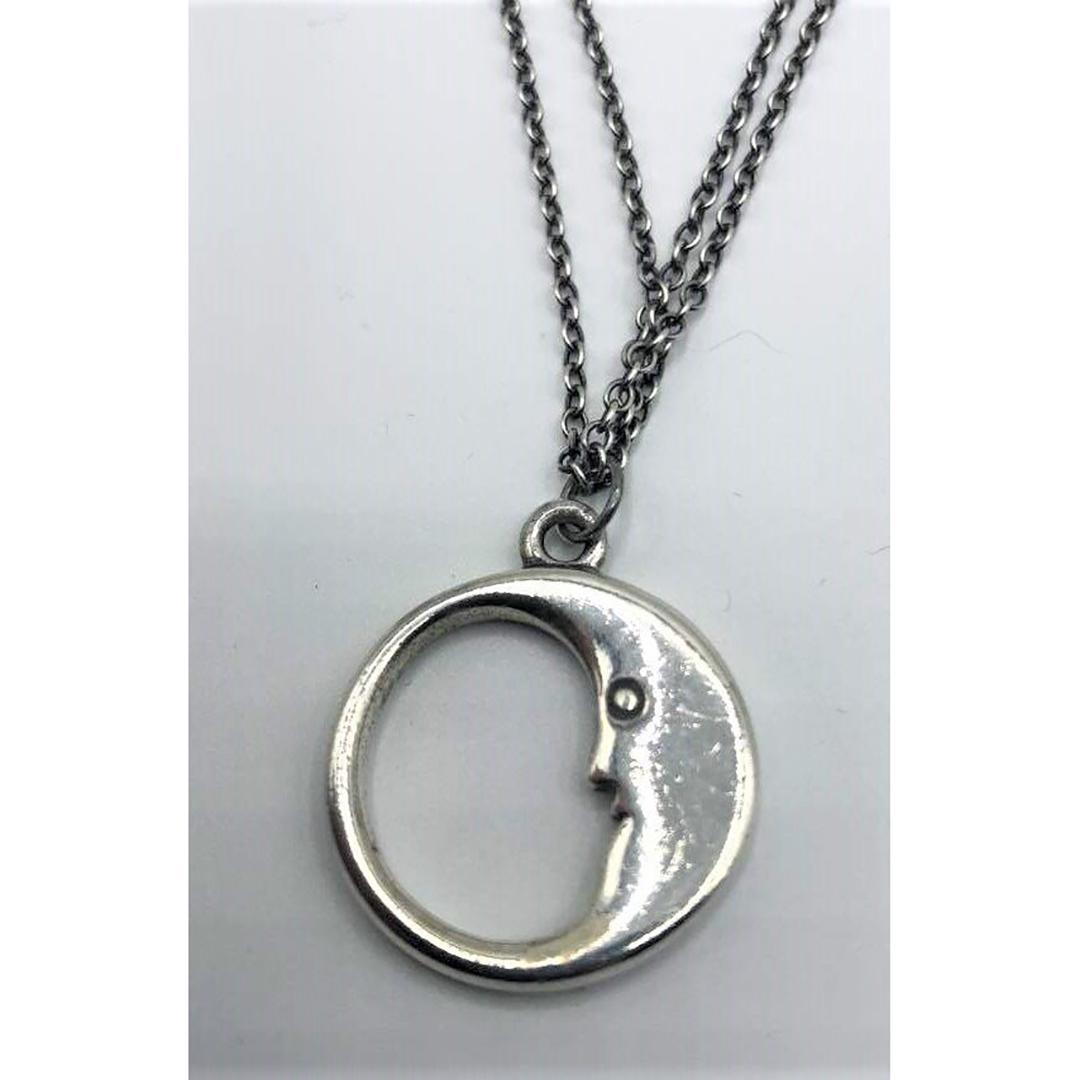 TIFFANY & CO 925 Sterling "Man in The Moon" Necklace (1 of 5)