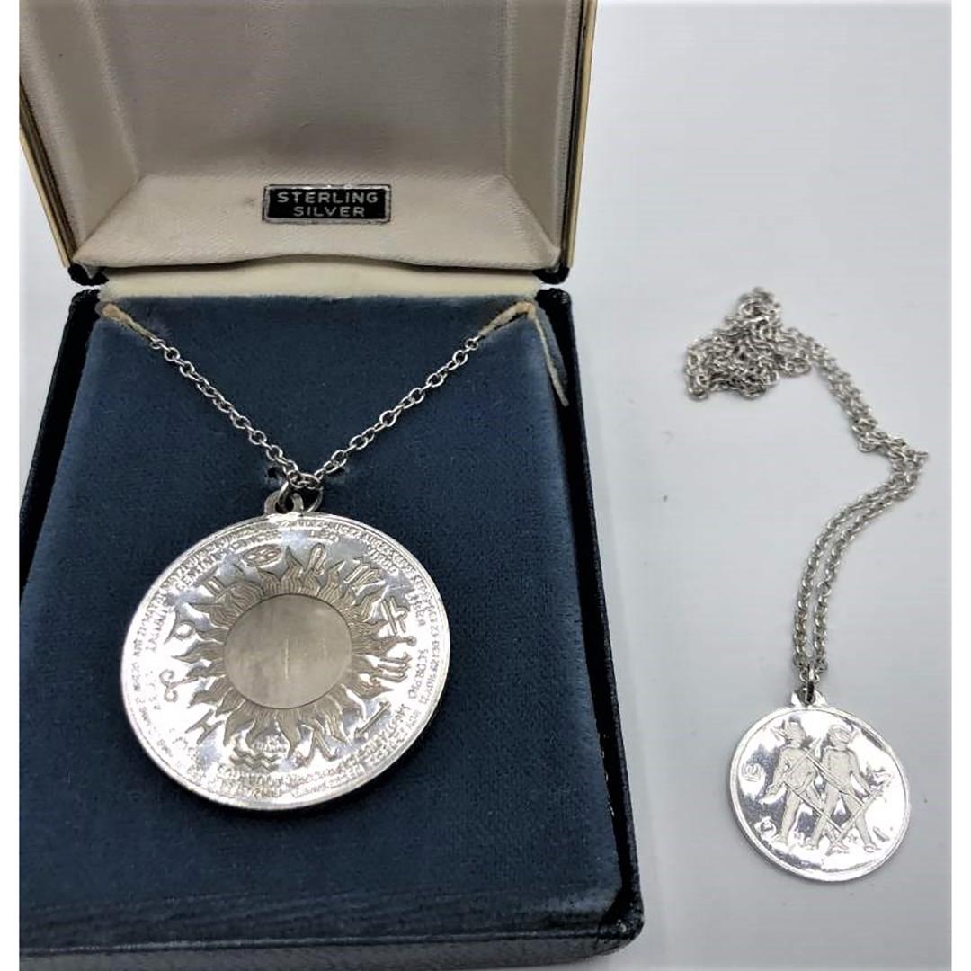 Two Sterling Silver ZODIAC Pendant on Chain Necklaces (1 of 6)