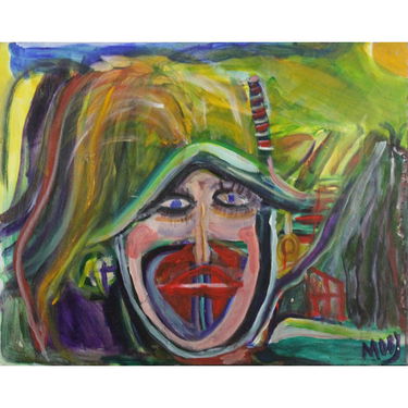 Moby Abstract Face Oil On Canvas Painting Signed Jan 06 2020 Donny Malone Auctions In Ny