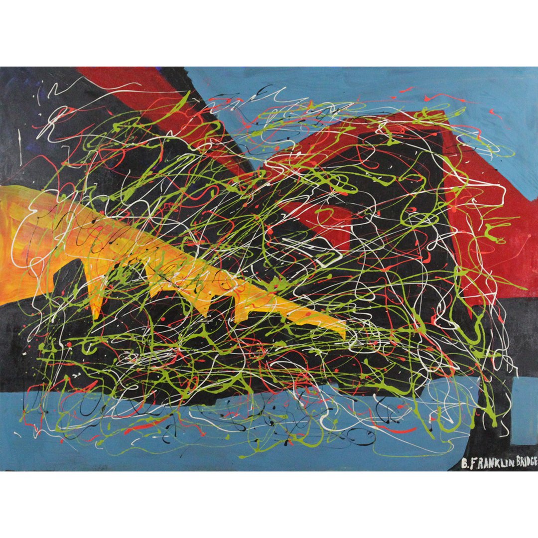 R. Monti, Mid-Century Abstract B FRANKLIN BRIDGE [Pa] (1 of 6)