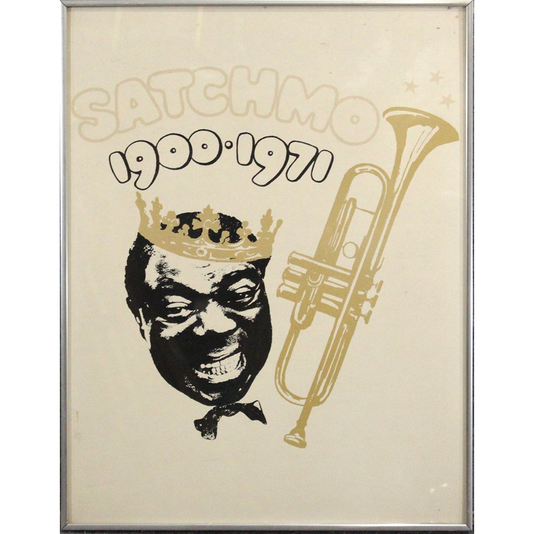 SATCHMO 1900-1971 Original Vintage Poster, Framed (1 of 6)