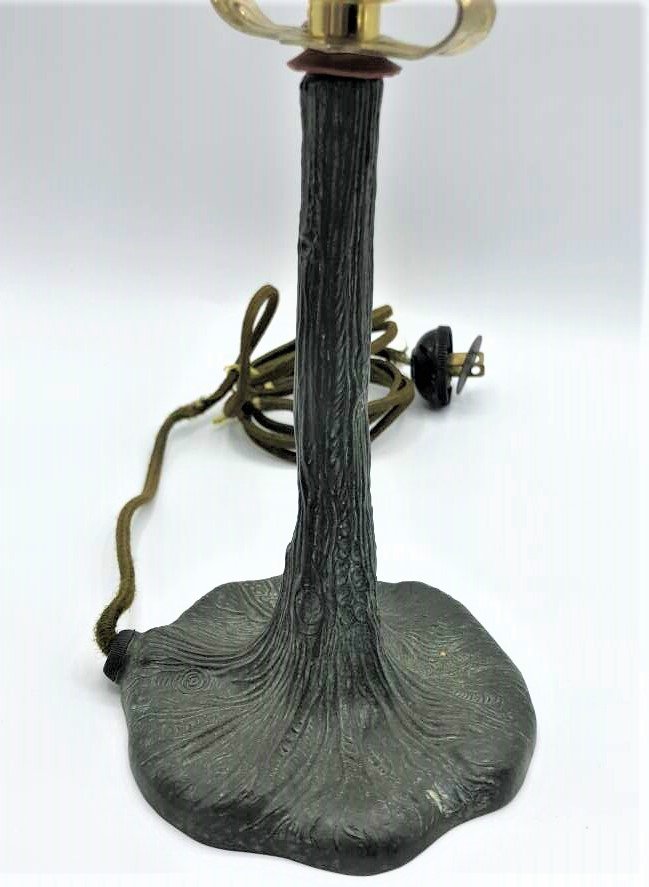 Signed PAIRPOINT Bronze TREE TRUNK BASE (1 of 5)