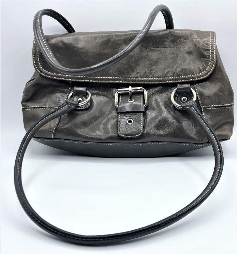 GIANI BERNINI Brown Leather Hand Bag - Clean (1 of 4)