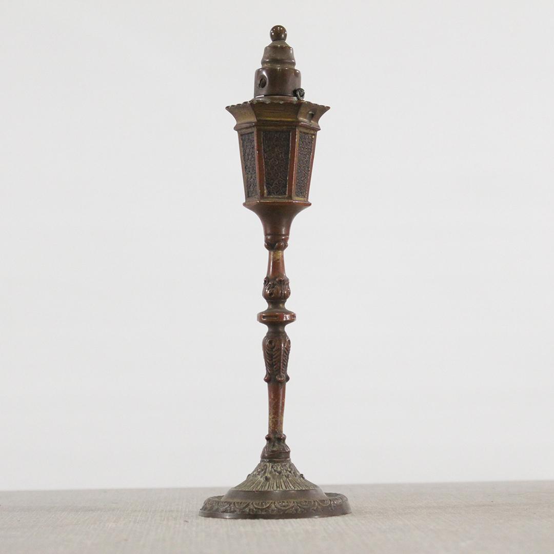 Unique Circa 1920 Cast Metal Lamp Post Lighter (1 of 7)