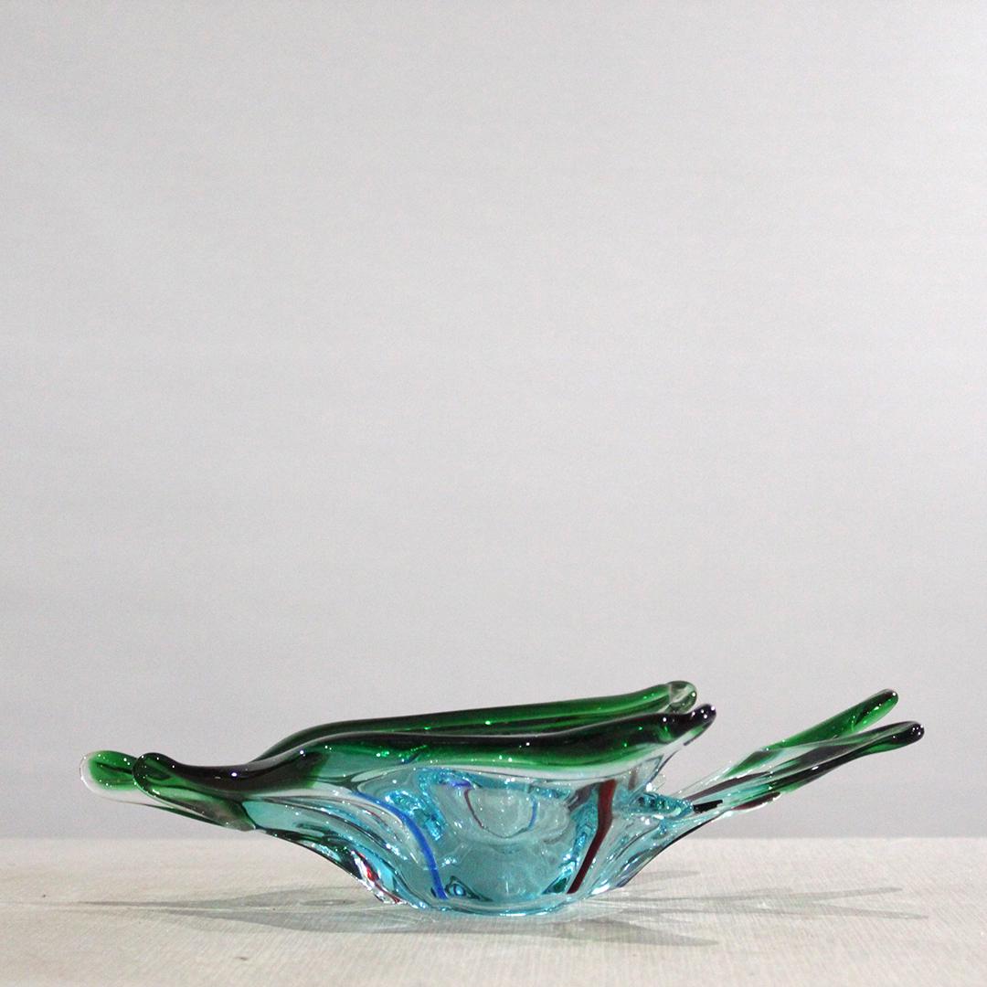 Unique Mid-Century Murano Art Glass Fish Figure Bowl (1 of 6)