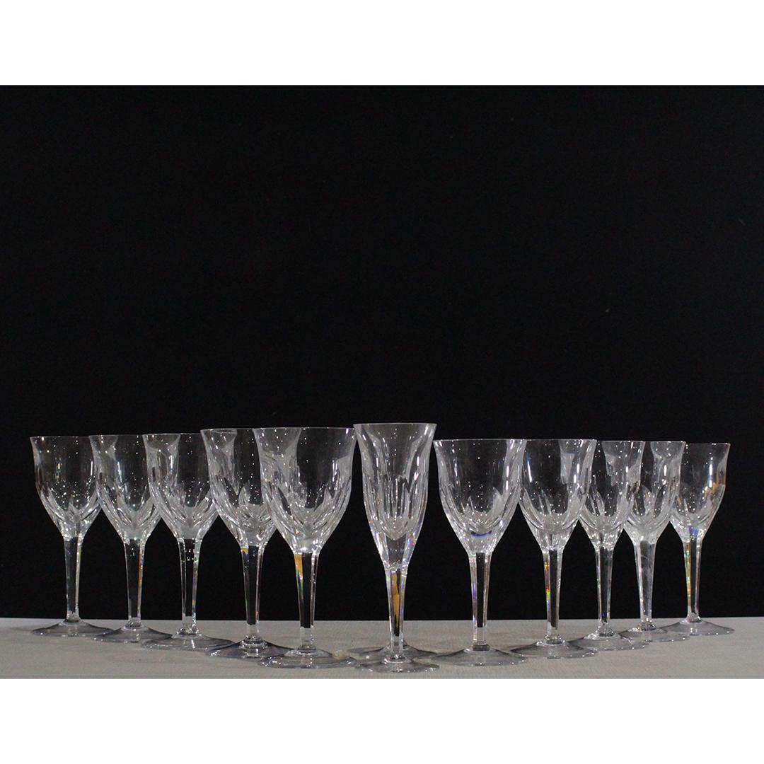Twelve [12] Crystal Glass Stemware Label on Bases (1 of 11)