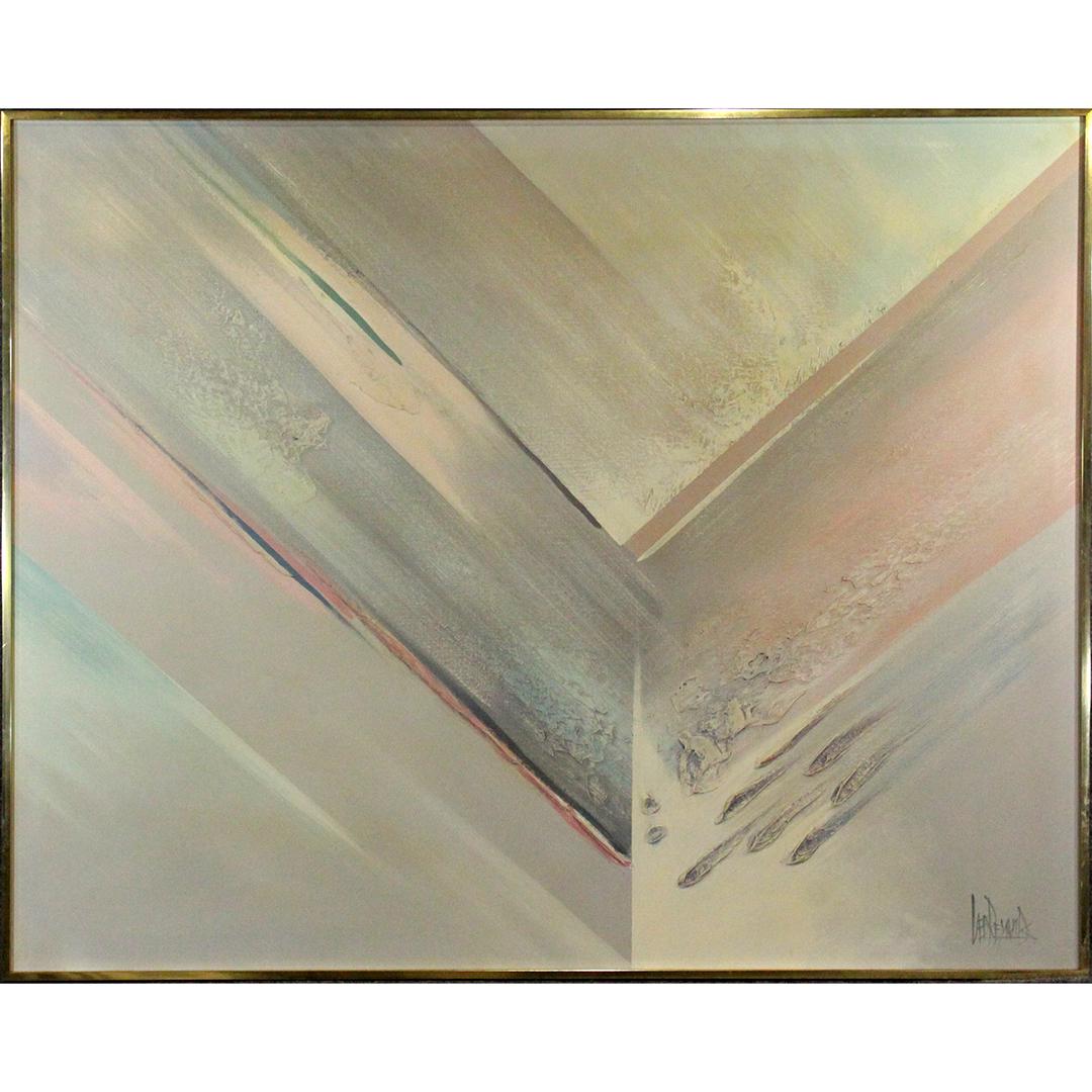 Lee Burr aka Lee Reynolds, Listed Artist Abstract Oil/c (1 of 8)