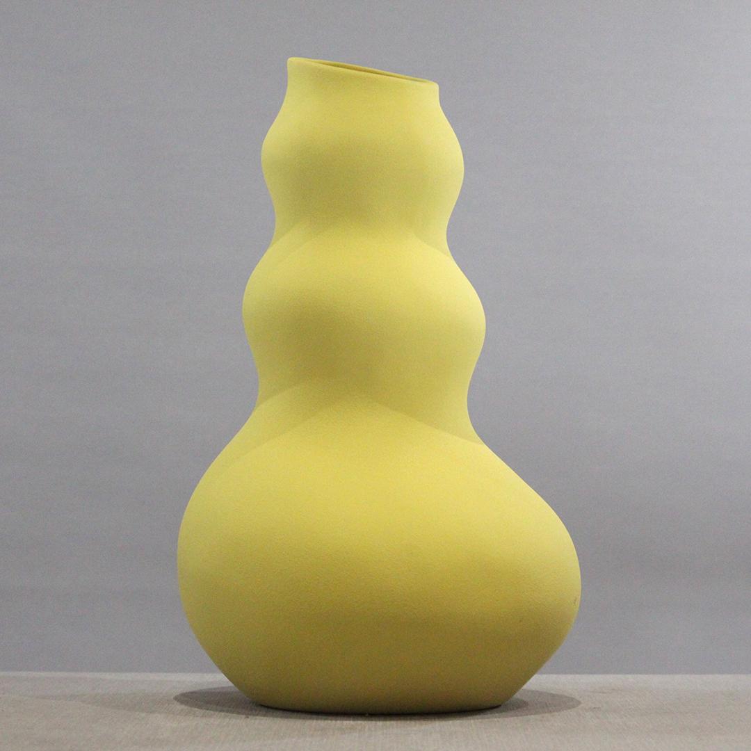 Modern Yellow Ceramic Studio Vase (1 of 10)