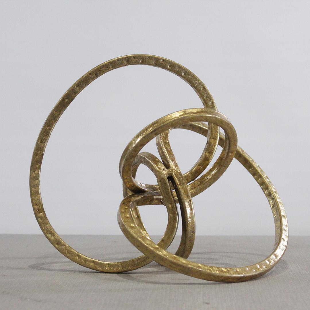 Unique Modern Design Metal KNOT SCULPTURE, unsigned (1 of 5)