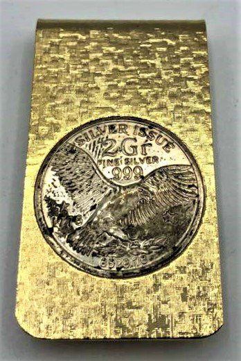 SILVER ISSUE 2Gr Fine Silver .999 Medallion Money Clip (1 of 4)