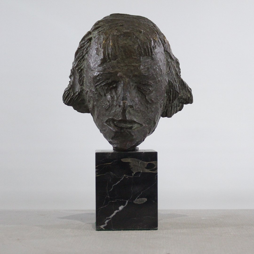 Honore Daumier 1806-1879 Bronze Portrait Bust Signed HD (1 of 9)