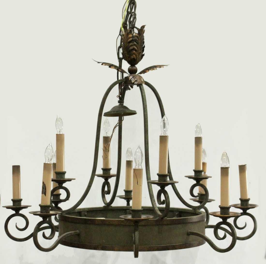 Circa 1920 THEATRE HANGING CHANDELIER Hollywood Regency (1 of 5)