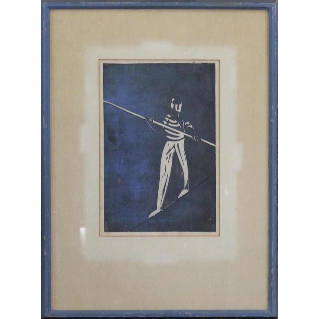 John Lefrow Signed Block Print #1/5, Acrobat (1 of 8)