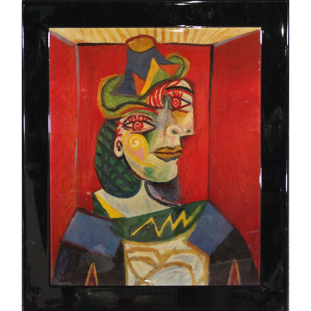 Pablo Picasso, Decorative Acrylic Wall Hanging: Pablo Picasso, Decorative Acrylic Wall Hanging. Size: 28 x 23 inches image, 34 x 29 inches outside frame