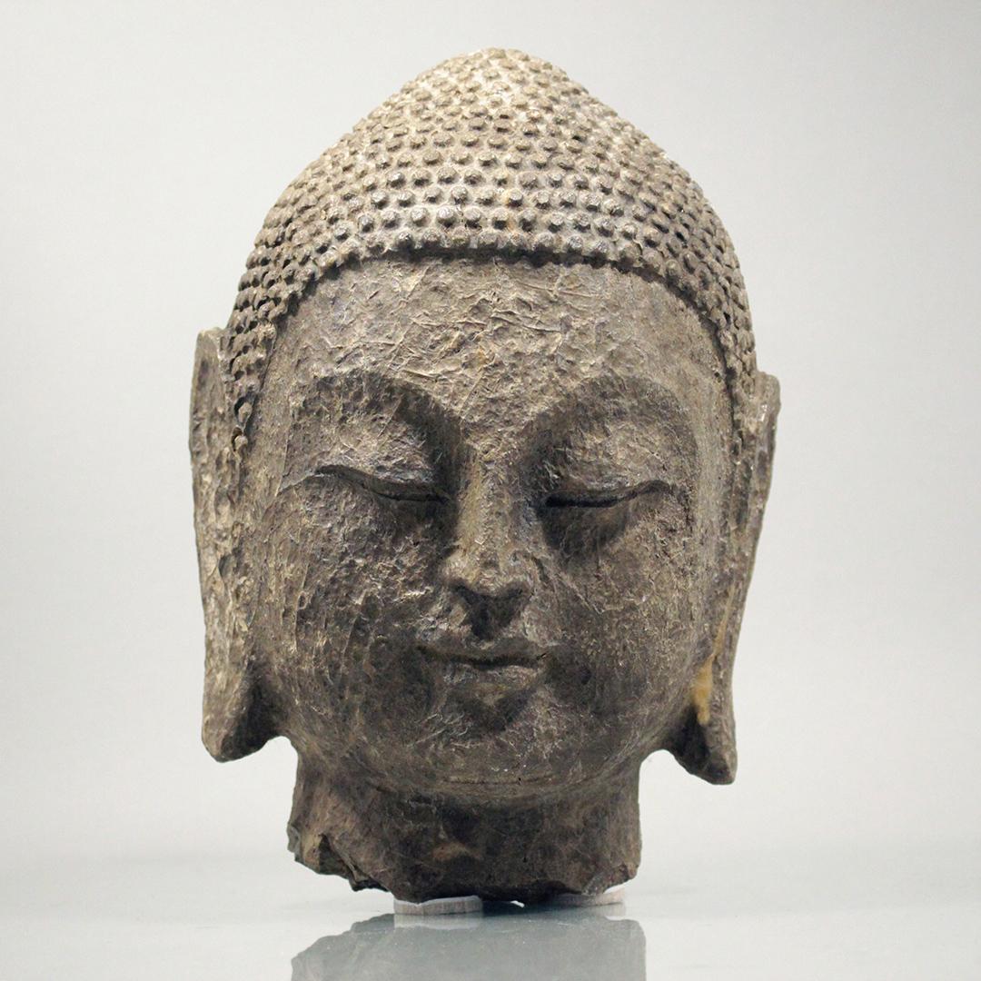 Early Tibetan Stone Carved Head (1 of 6)