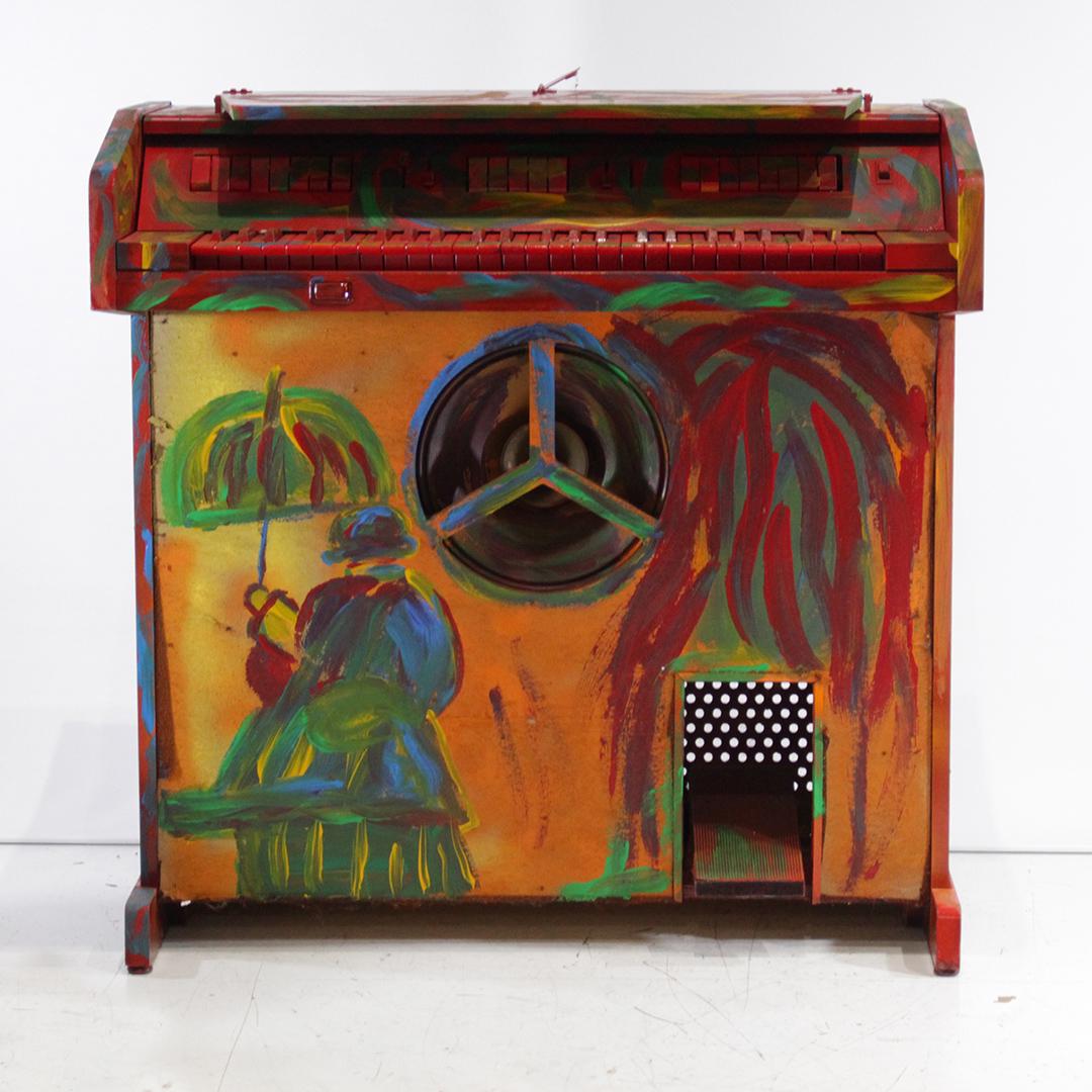 Unique PETER MAX 2000 Signed Painted Pop Art Organ (1 of 13)