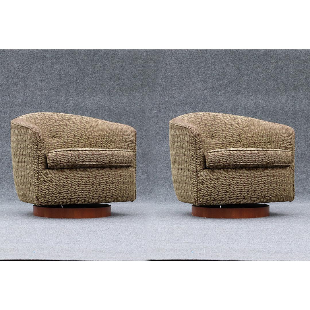 Pair Thayer Coggin - Milo Baughman Swivel Club Chairs (1 of 12)