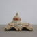 French Porcelain Double Inkwell Hand Painted Flowers - 2