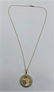 14 K Yellow Gold and Jade Pendant Necklace Oriental - 3